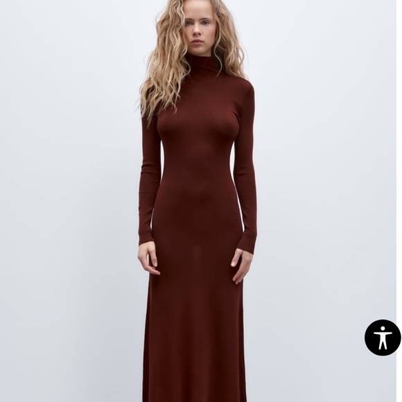Zara Dresses | Zara Knit Dress with Open Back - Limited Edition | Color: Red | Size: S | Stephanie_Das's Closet